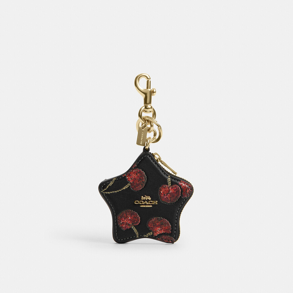 Coach Outlet Star Bag Charm With Cherry Print